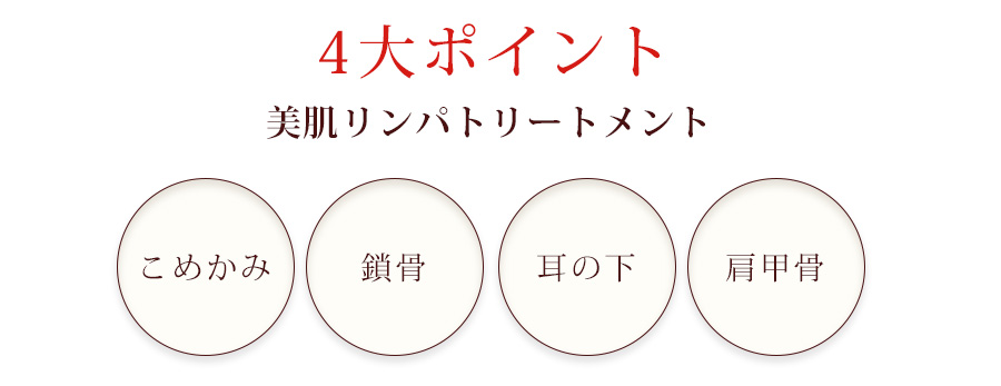 4大ポイント 美肌再生リンパマッサージ